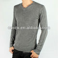 12STC0582 V-образным вырезом мужские 100% хлопок свитер